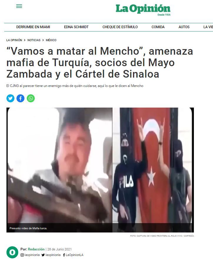 Türk mafyasından Meksika uyuşturucu karteline savaş ilanı – Gerçek Gazete