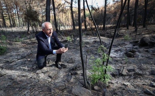 kemal kılıçdaroğlu yangın foto fidan