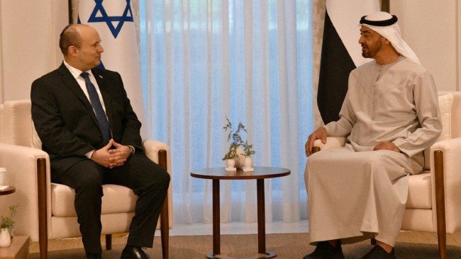 Naftali Bennett, Abu Dabi Veliaht Prensi Şeyh Muhammed bin Zayed Al Nahyan