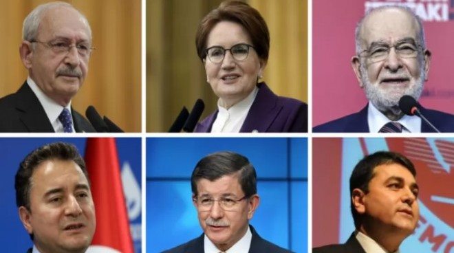 Kemal Kılıçdaroğlu Meral Akşener Ahmet Davutoğlu Temel Karamollaoğlu Ali Babacan Gültekin Uysal 2