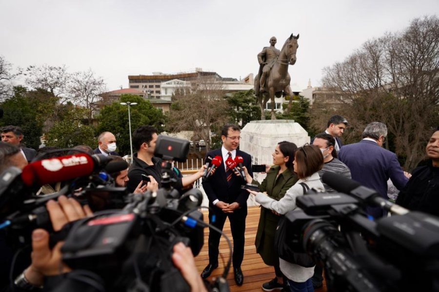 ekrem imamoğlu ismet inönü heykeli