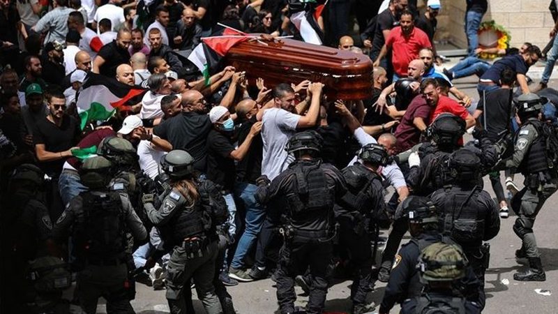 Şirin Ebu Akile cenaze israil polisi filistin kudüs saldırı