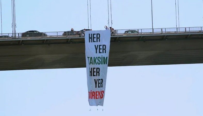 her yer taksim her yer direniş pankart