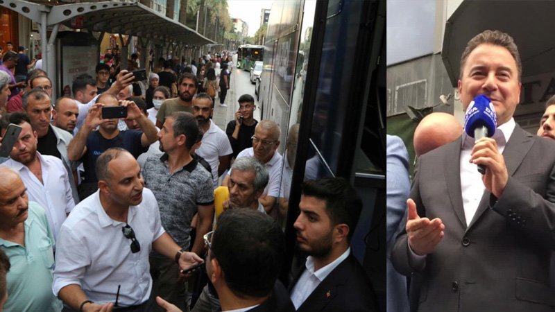Ali Babacan polis otobüs miting