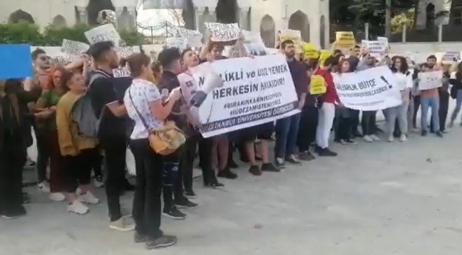 istanbul üniversitesi öğrenciler zamlar protesto