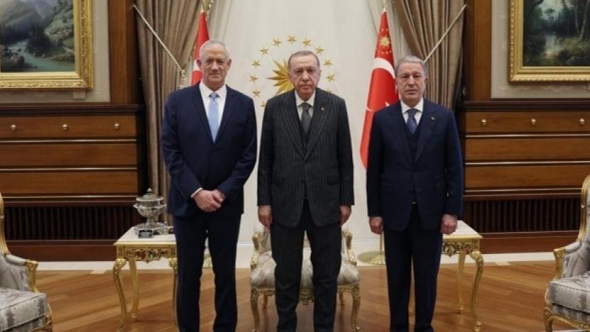 Benny Gantz Recep Tayyip Erdoğan huulsi akar