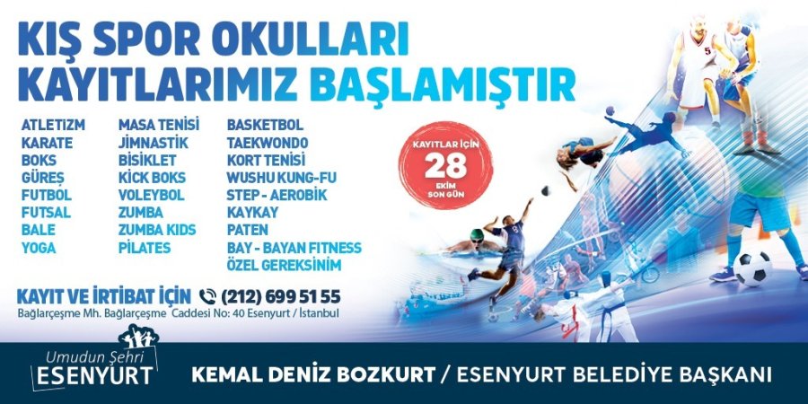 esenyurt belediyesi KIŞ SPOR OKULLARININ KAYITLAR